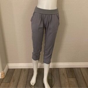 Lululemon Gray High Rise Cropped Studio Jogger Size 4